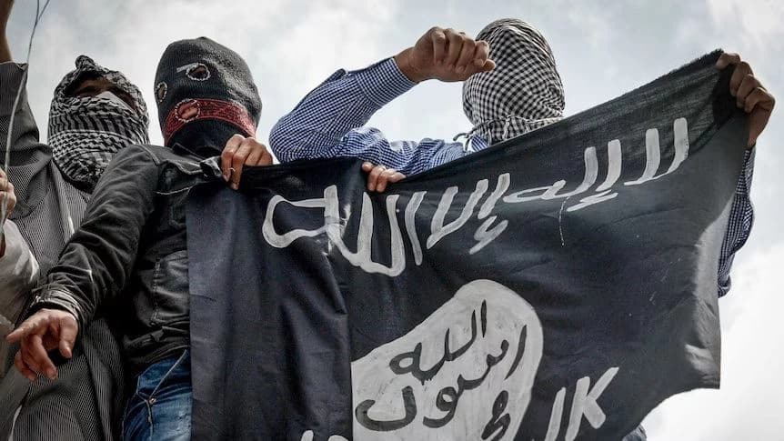 AFP file photo of a number of ISIS militants in Iraq. 