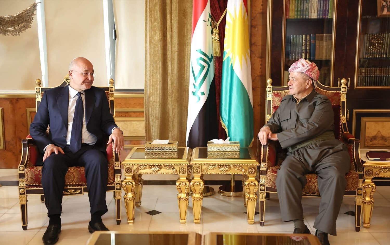 Berhem Salih û Serok Mesûd Barzanî /Wêne: Arşîv