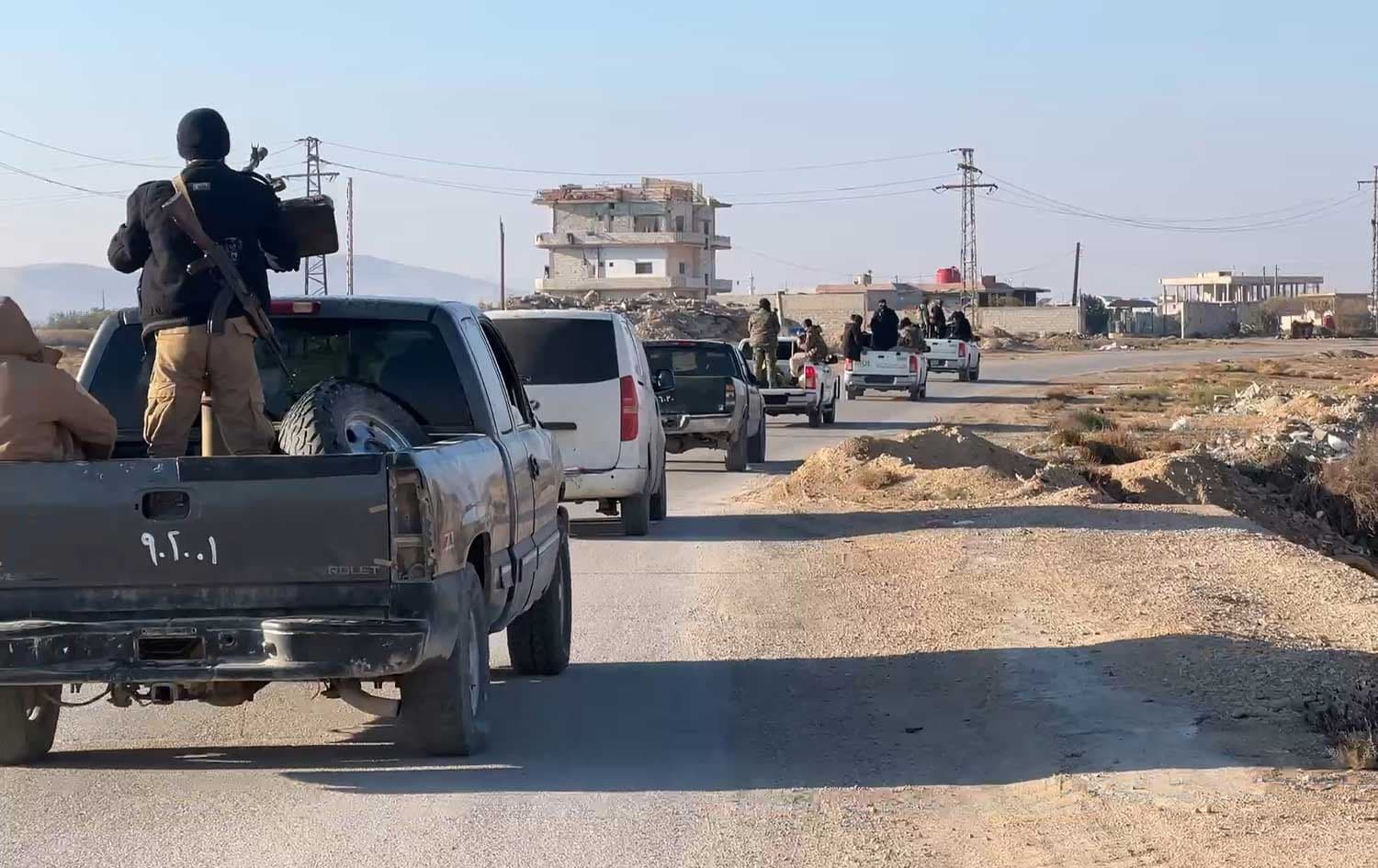 Syrian security forces during a military operation in the city of Palmyra, east of Syria’s central Homs province, on December 14, 2025. Photo: Intrior ministry 