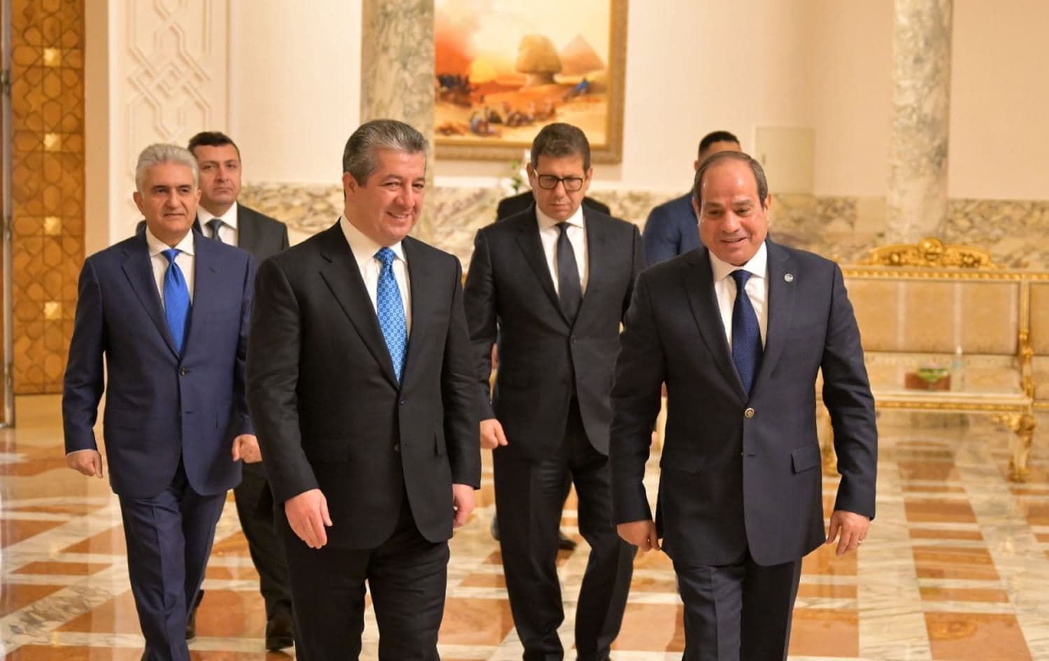 Kurdistan Region Prime Minister Masrour Barzani and Egyptian President Abdel Fattah el-Sisi. Photo: KRG