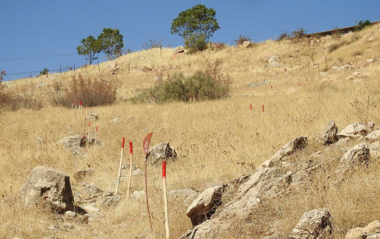 A landmine field in Duhok’s Amedi district, September 2025. File photo: IKMAA