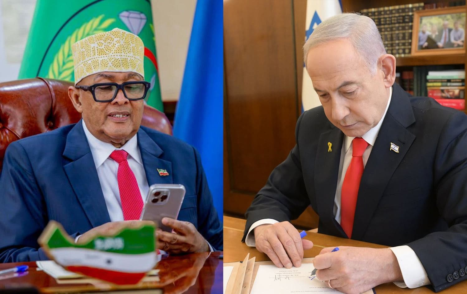 Benjamin Netanyahu û Mihemed Ebdulahî\ Wêne: Benjamin Netanyahu X