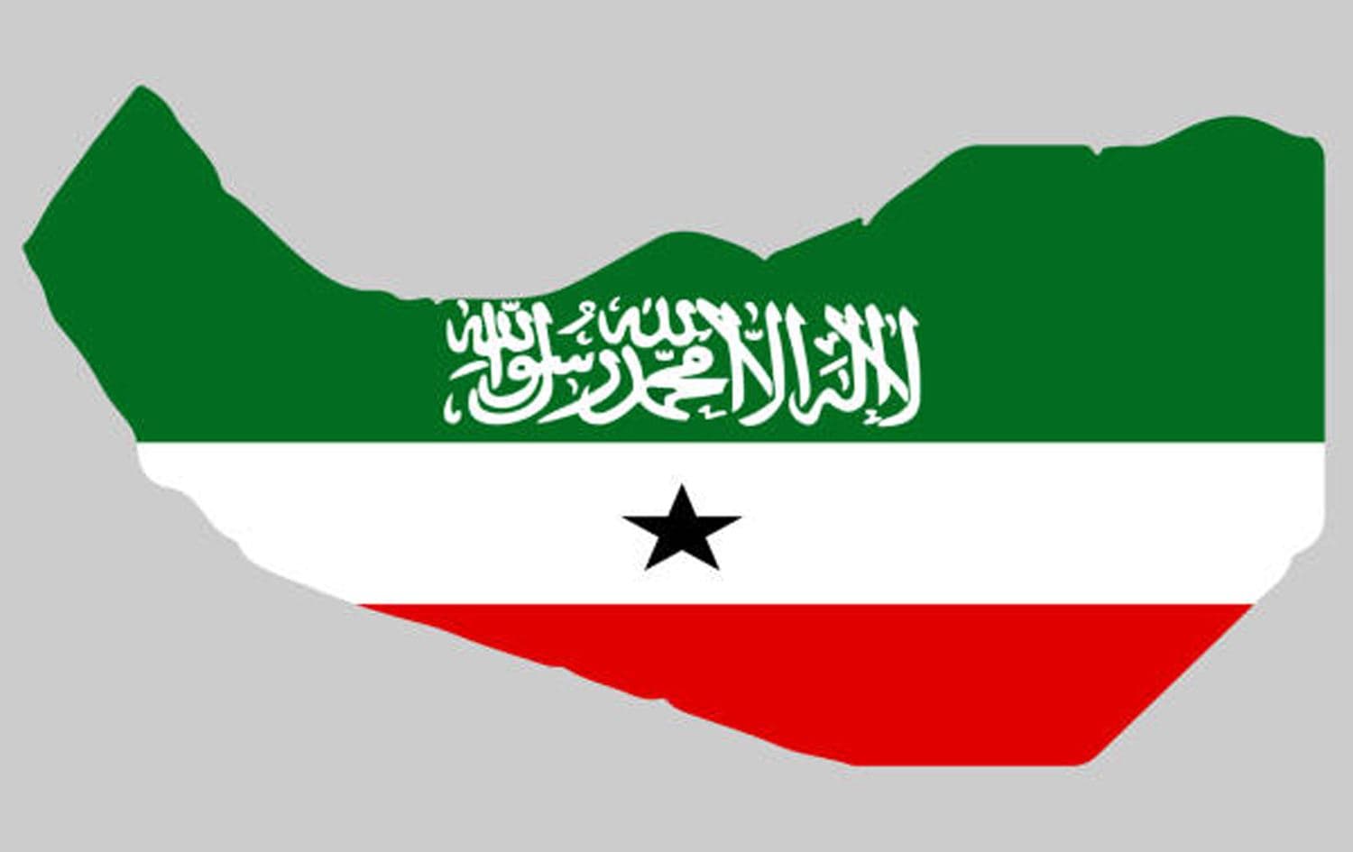 ئاڵای سۆماڵیلاند لەسەر نەخشەی وڵاتەکە