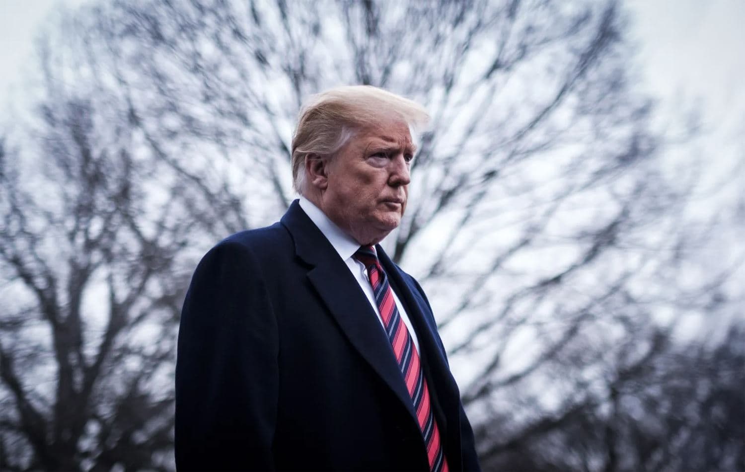 Foto: ABD Başkanı Donald Trump, 19 Ocak 2019'da Washington DC'deki Beyaz Saray'ın Güney Bahçesi'nde gazetecilere açıklama yaparken çekilen fotoğrafı