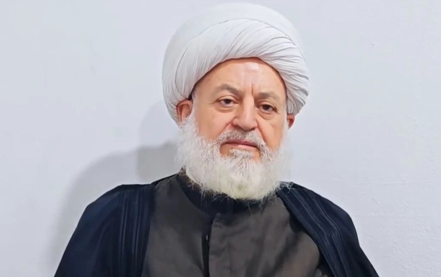 Ghazal Ghazal, head of the Supreme Islamic Alawite Council in Syria and Abroad, speaking in a video message published on December 27, 2025. Photo: screengrab