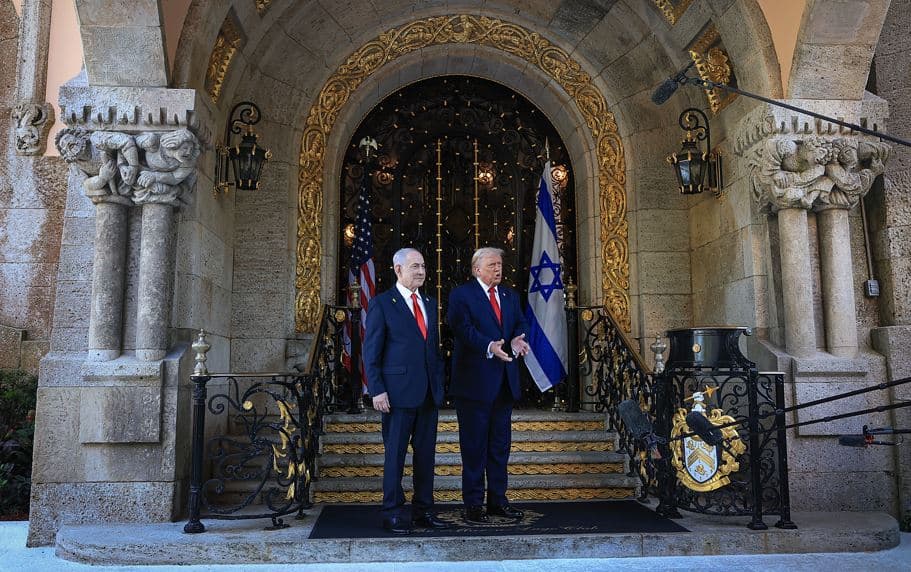 Benjamın Netanyahu û Donald Trump / Wêne: AFP