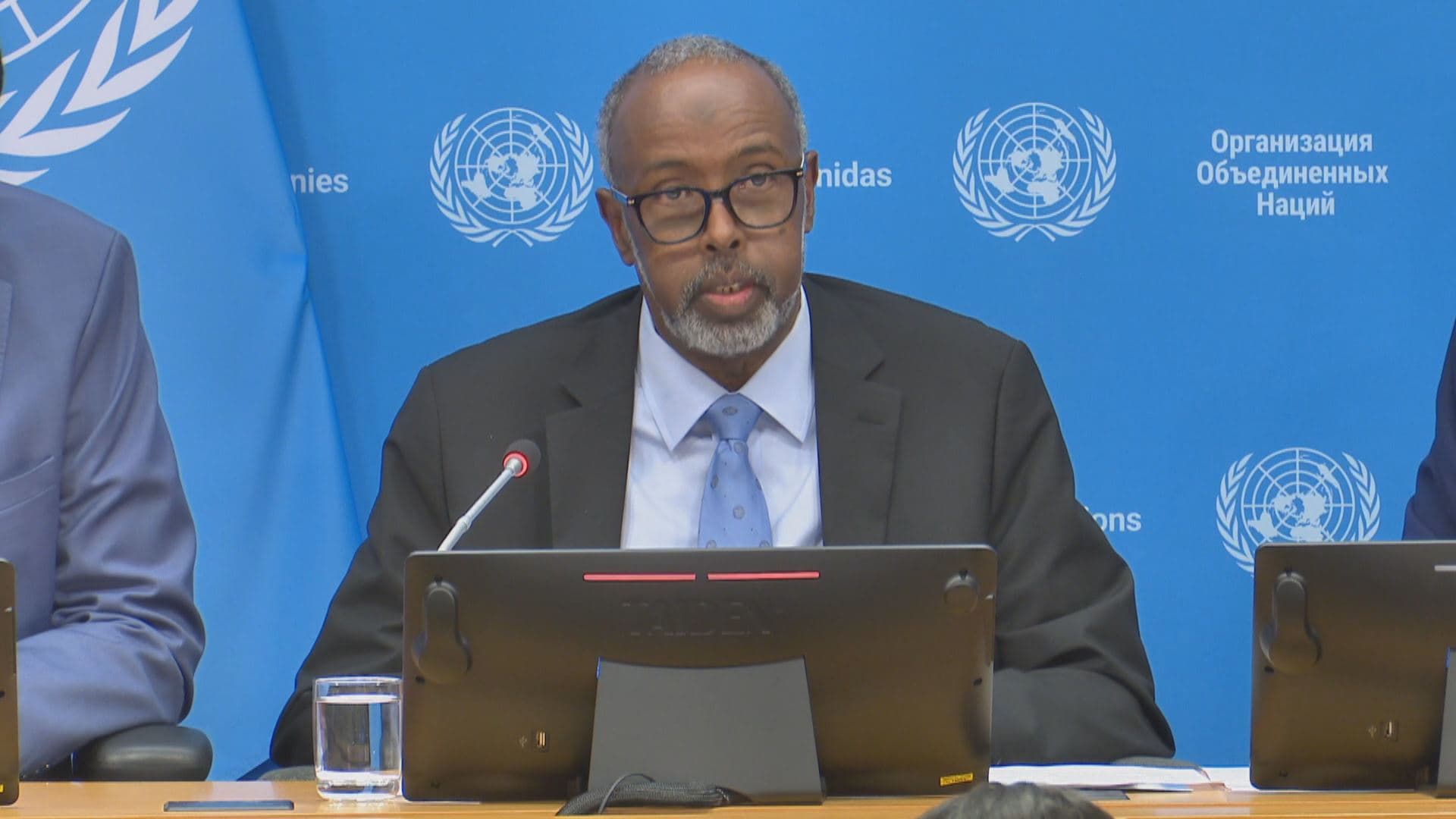Somalia’s UN Ambassador Abu Bakr Dahir Osman. Photo: Rudaw/screengrab