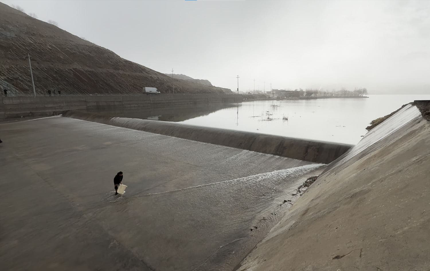 An image of Smaqully dam in Koya district after being overflowed. Photo: Rudaw