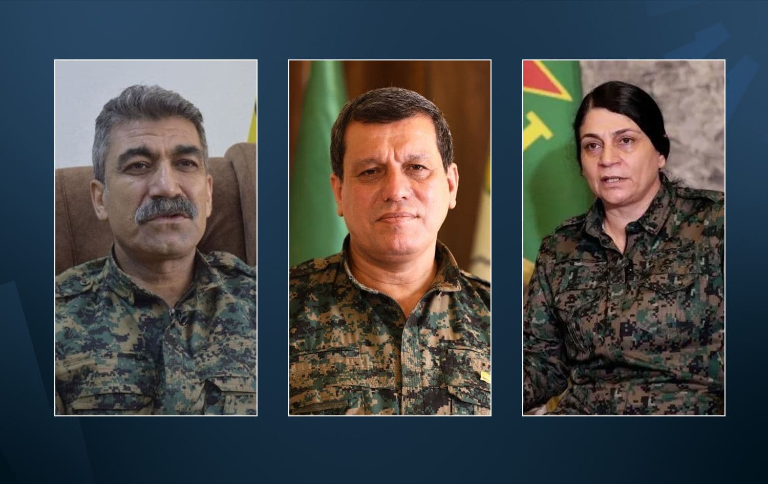 Members of the SDF delegation who arrived in Damascus on January 4, 2026. Graphic: Rudaw 