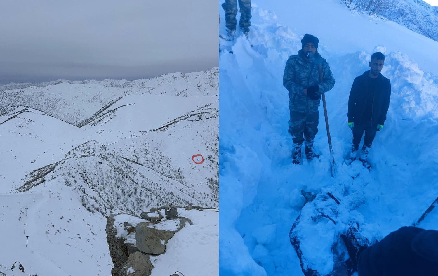 The body of a migrant from the Kurdistan Region’s Sulaimani province was found in Roboski village, the mountainous areas of Sirnak province in southeastern Turkey, on January 4, 2026. Photos: submitted. 