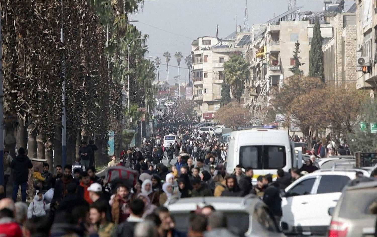 Residents of northern Aleppo flee their homes as clashes continues between Damascus and Kurdish forces on January 7, 2026. Photo: Screengrab/Rudaw