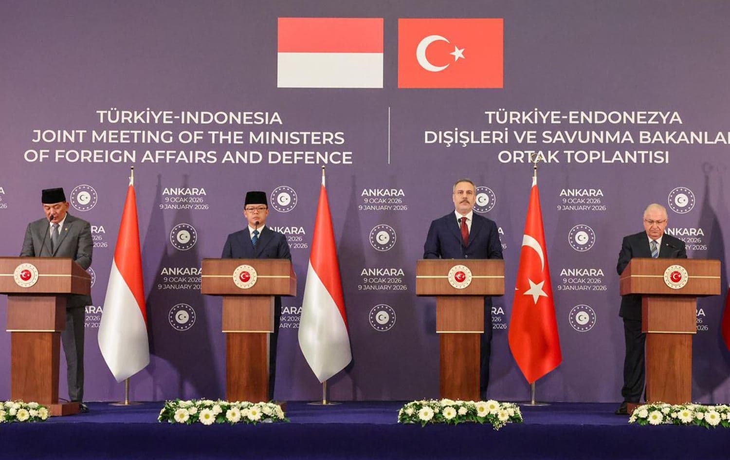 Wezîrên Tirkiye û Endonezyayê\ Wêne: AA