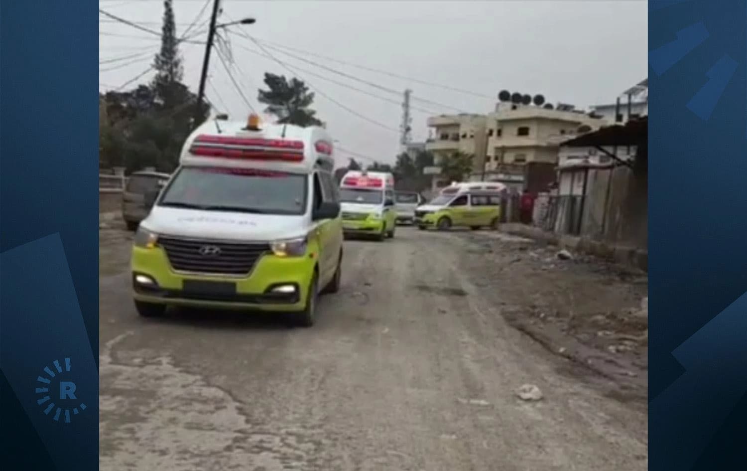 چەند ئامبوڵانسێکی رێکخراوی مانگی سووری کوردی