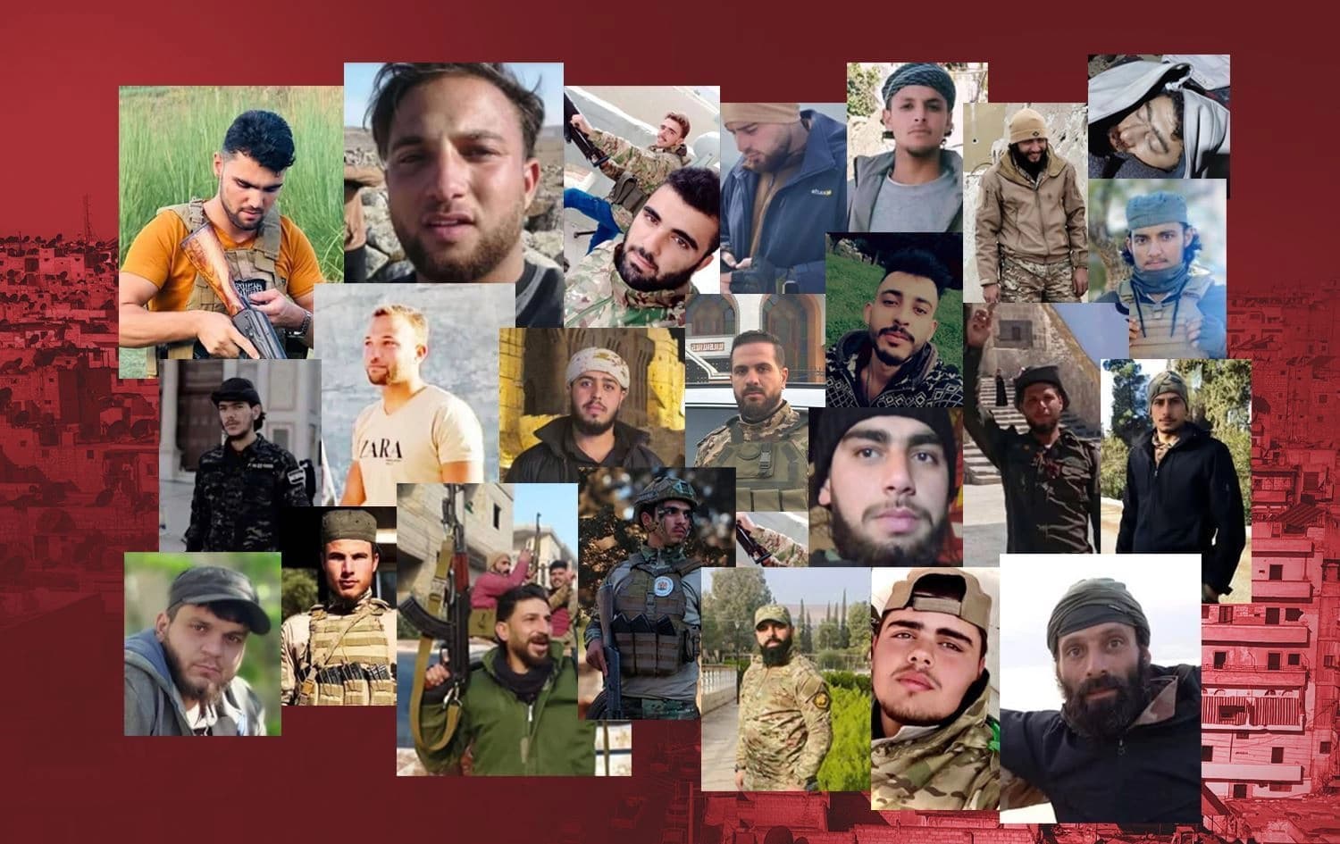Çekdarên Şamê yên ku hatine kuştin / Wêne: Torên civakî, Rûdaw Grafîk