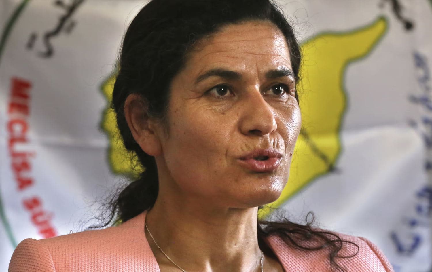 Elham Ahmed, co-chair of foreign relations for the Democratic Autonomous Administration of North and East Syria (DAANES). File photo: AP