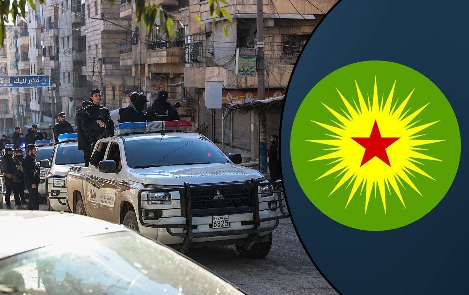 Heleb û logoya KCKyê / Wêne: Rûdaw Grafîk