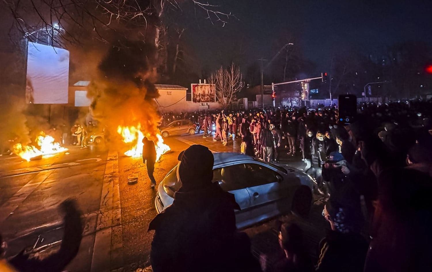 İran'daki gösterilerden bir kare / Foto: AFP