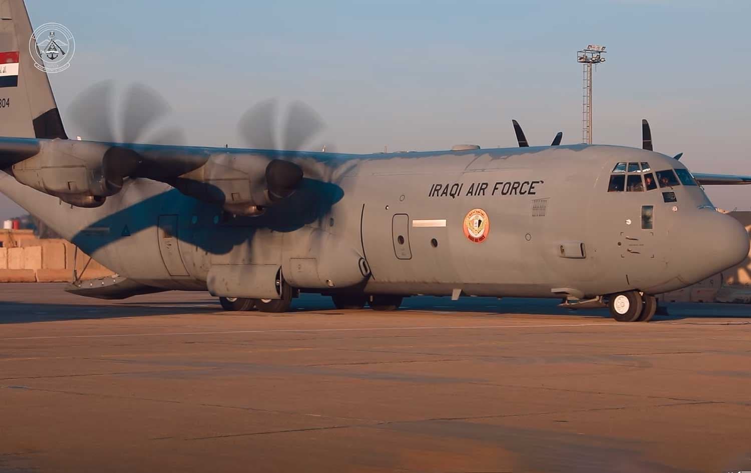 An Iraqi Air Force cargo aircraft departs Baghdad for Egypt on January 12, 2026, carrying humanitarian aid bound for Gaza. Photo: Screengrab: Iraqi defense ministry 
