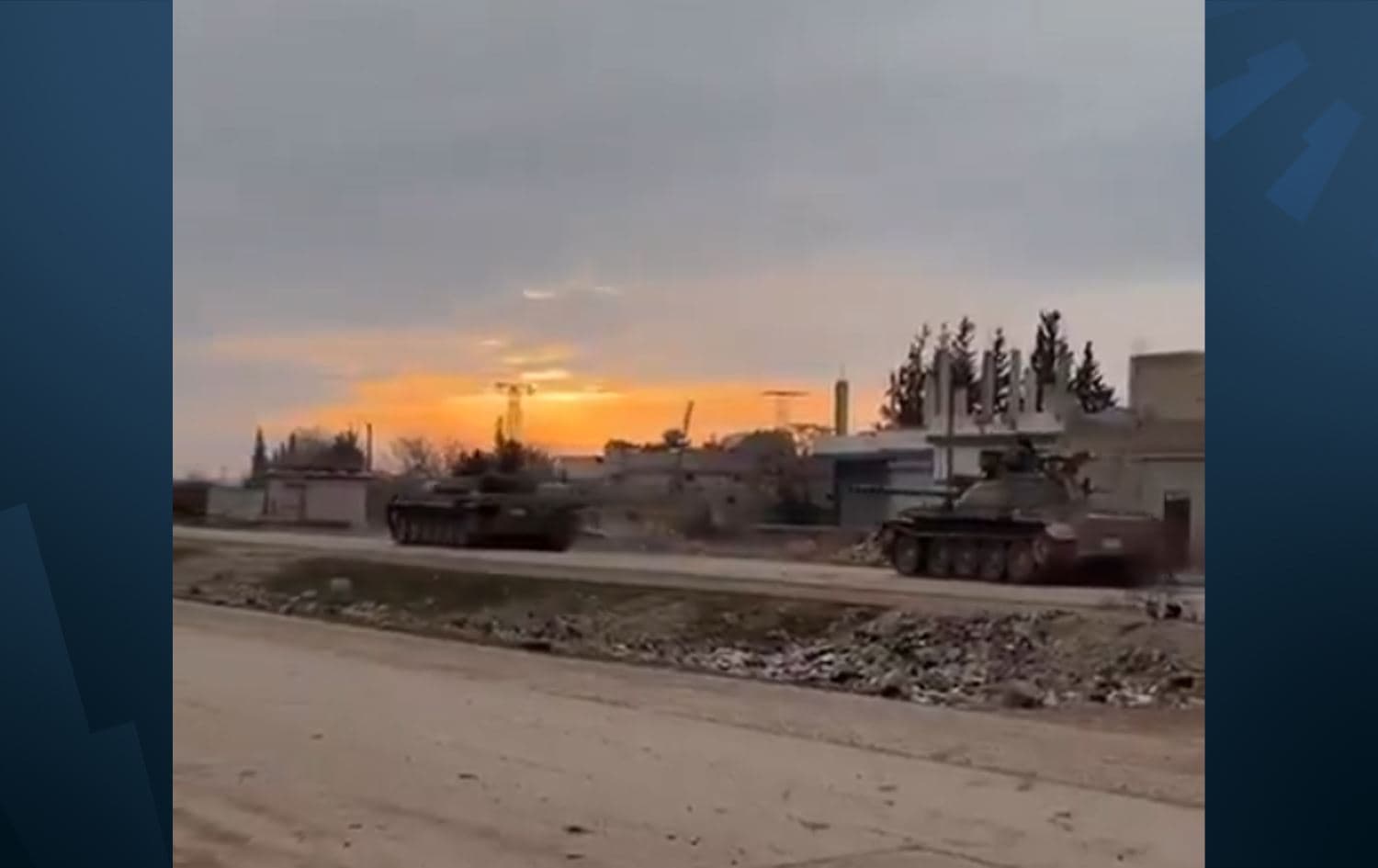 A video purportedly showing Damascus-affiliated forces entering Deir Hafer east of Aleppo on January 17, 2026. Photo: Screengrab / Submitted