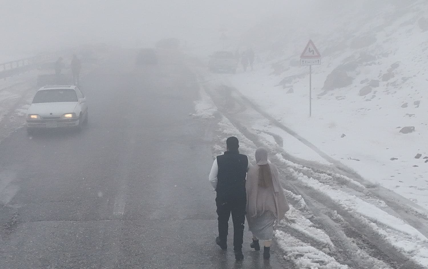 تەمومژ لە ناوچە شاخاوییەکانی هەرێمی کوردستان دوای بەفر بارین. وێنە: بڵند تاهیر- رووداوا