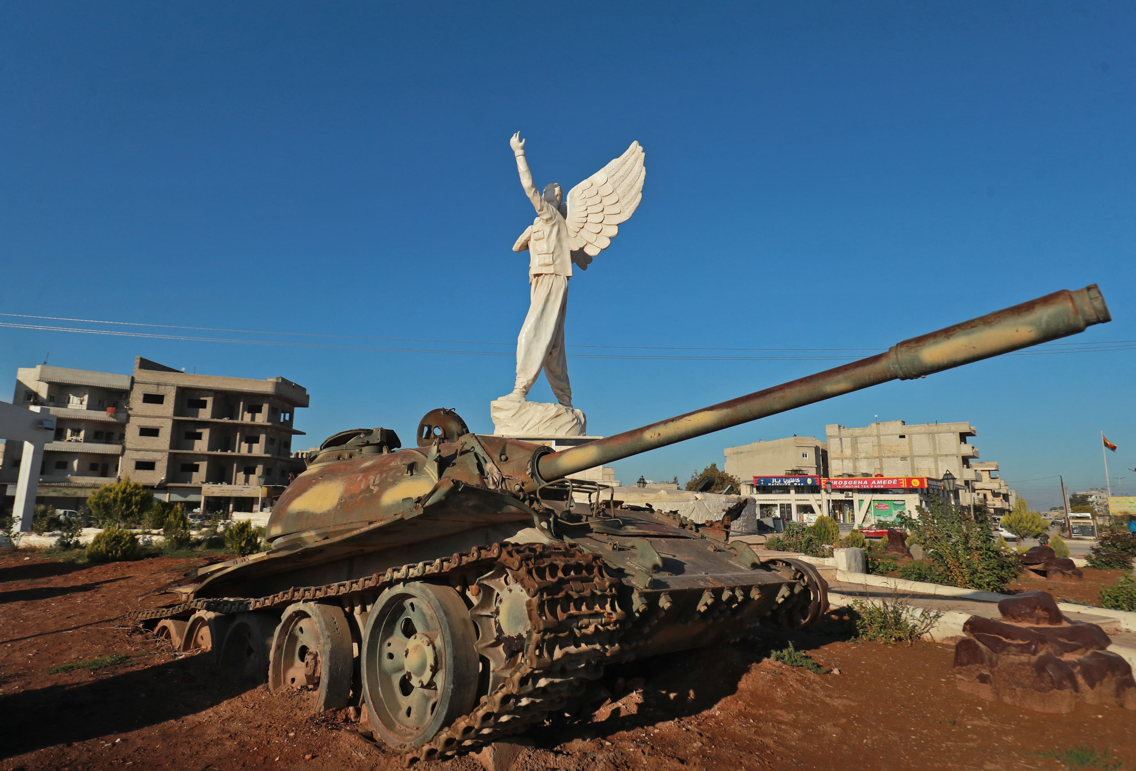 A picture shows a view of the "Free Woman" square in the Syrian Kurdish town of Kobane on November 20, 2022. Photo: AFP
