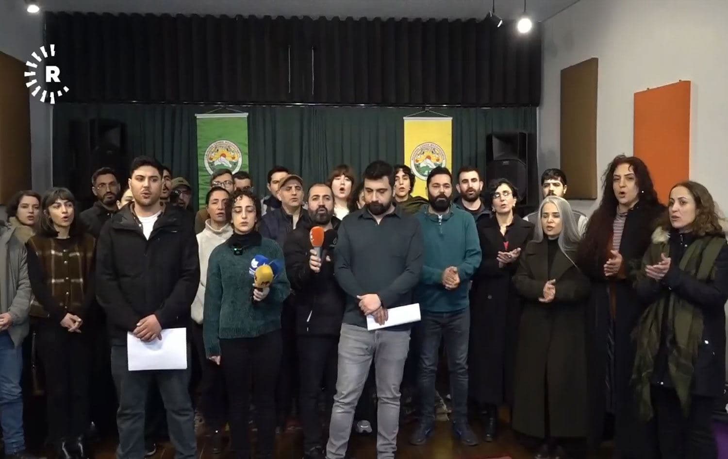 Hunermendên NÇMyê ji bo Rojava daxuyanî da / Wêne: Faruk Uysal - Rûdaw