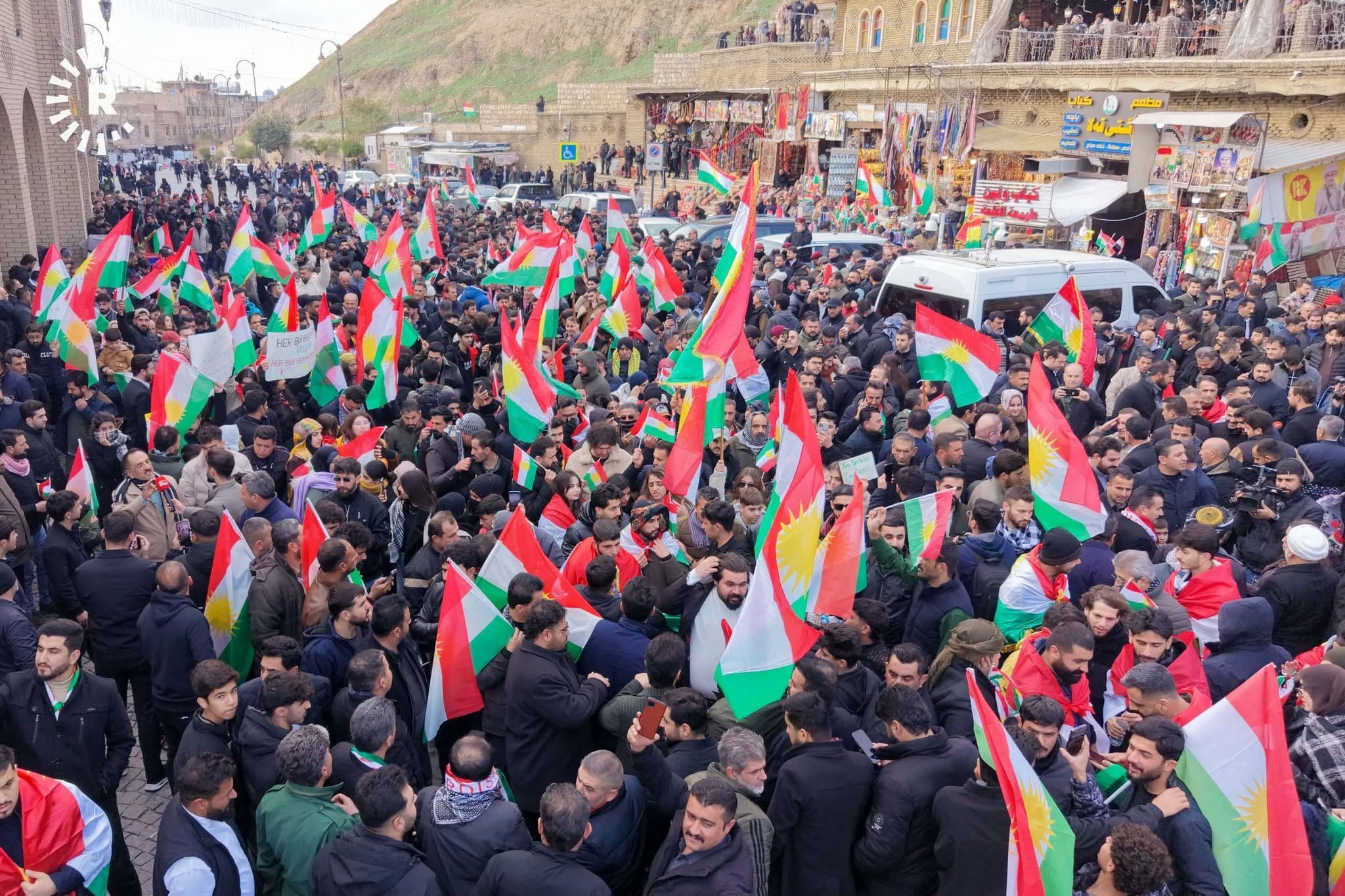 Erbil'de Rojava'ya destek gösterisinden - Foto: Bilind Tahir-Rûdaw