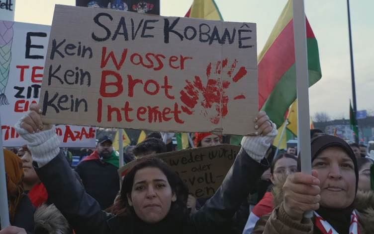 Kürtler ve Alman dostları Rojava için ayaktaydı