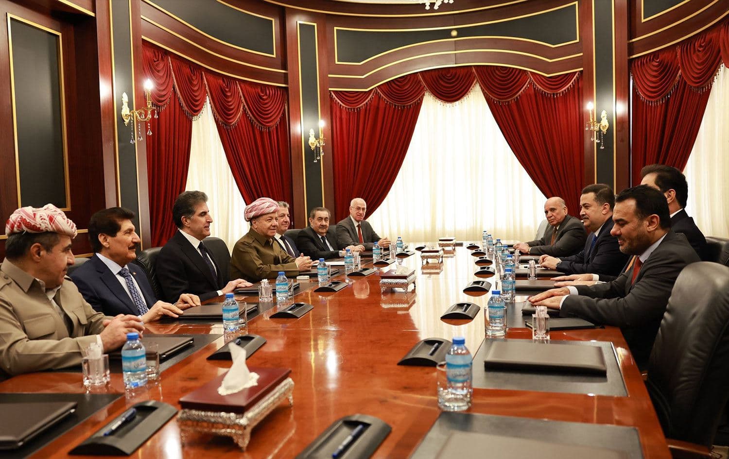 Başkan Mesud Barzani, Irak Başbakanı Sudani ve Koordinasyon Çerçevesi liderlerini kabul etti