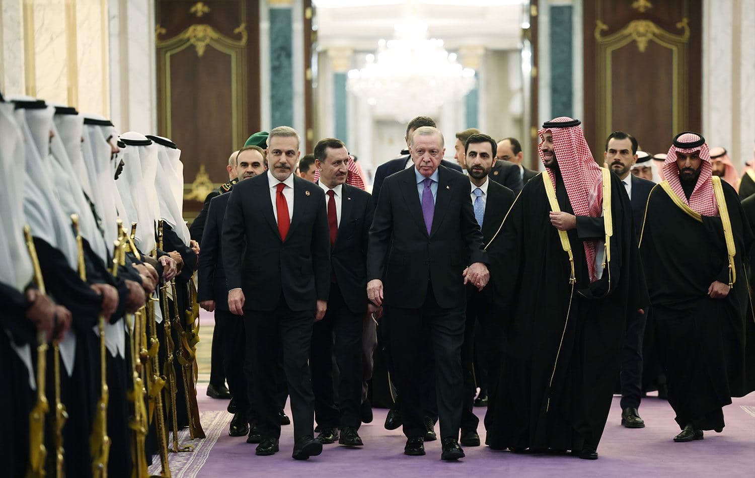 Türkiye Cumhurbaşkanı Erdoğan, Riyad'da Suudi Arabistan Veliaht Prensi Selman ile bir araya geldi. / Foto: AA