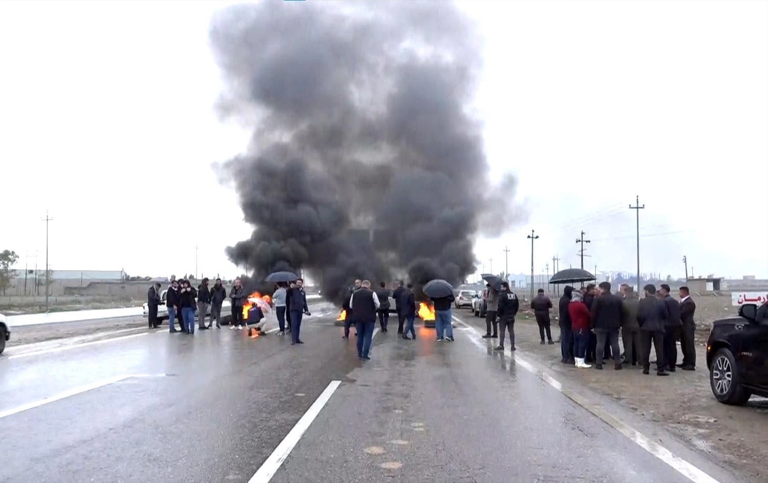Protesto gösterisinden bir kare