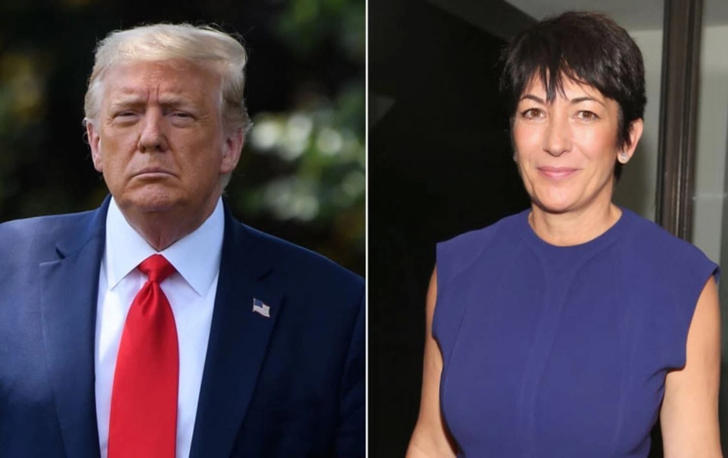 Donald Trump û Ghislaine Maxwell / Wêne: Rûdaw Grafîk