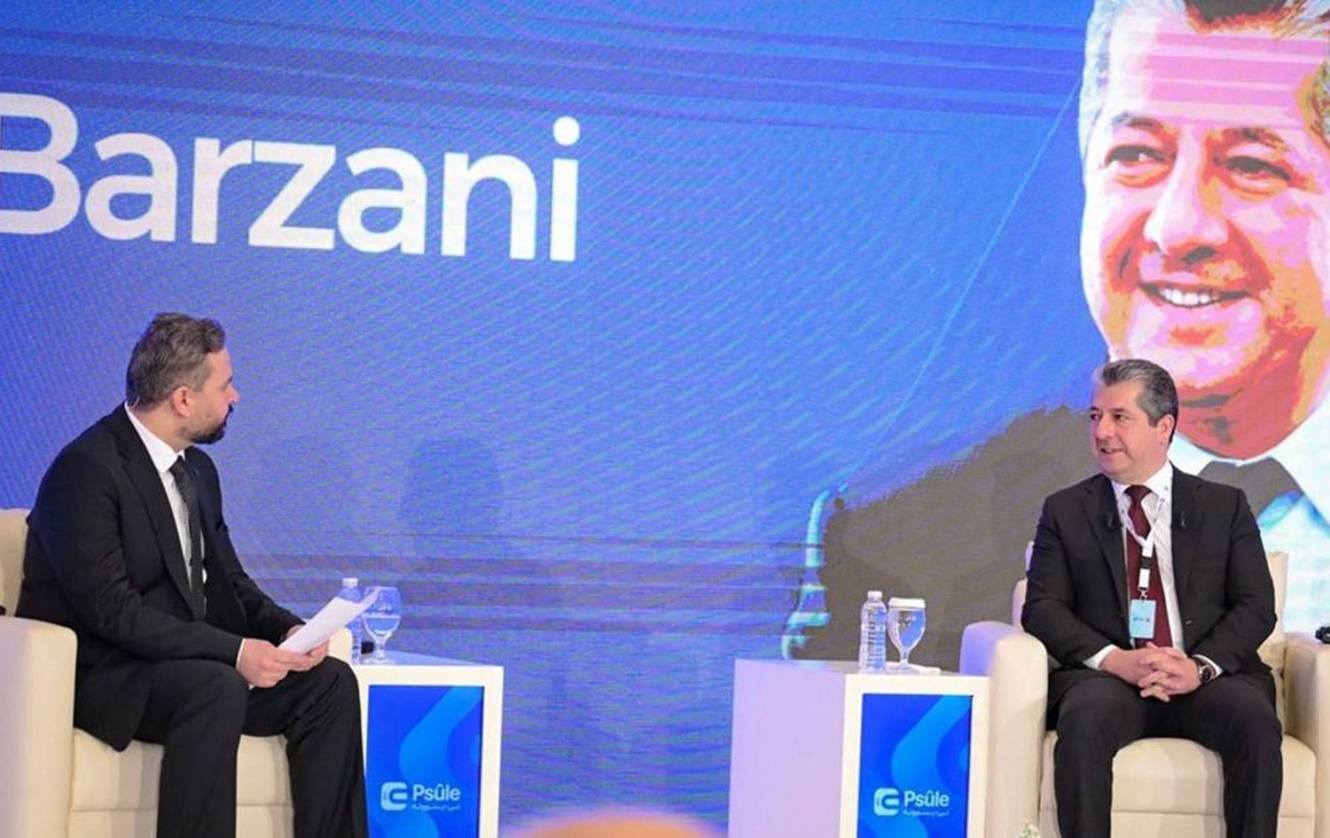 Kurdistan Region Prime Minister Masrour Barzani speaks at the launch ceremony for e-Psule on Mount Korek on February 10, 2025. Photo: KRG 