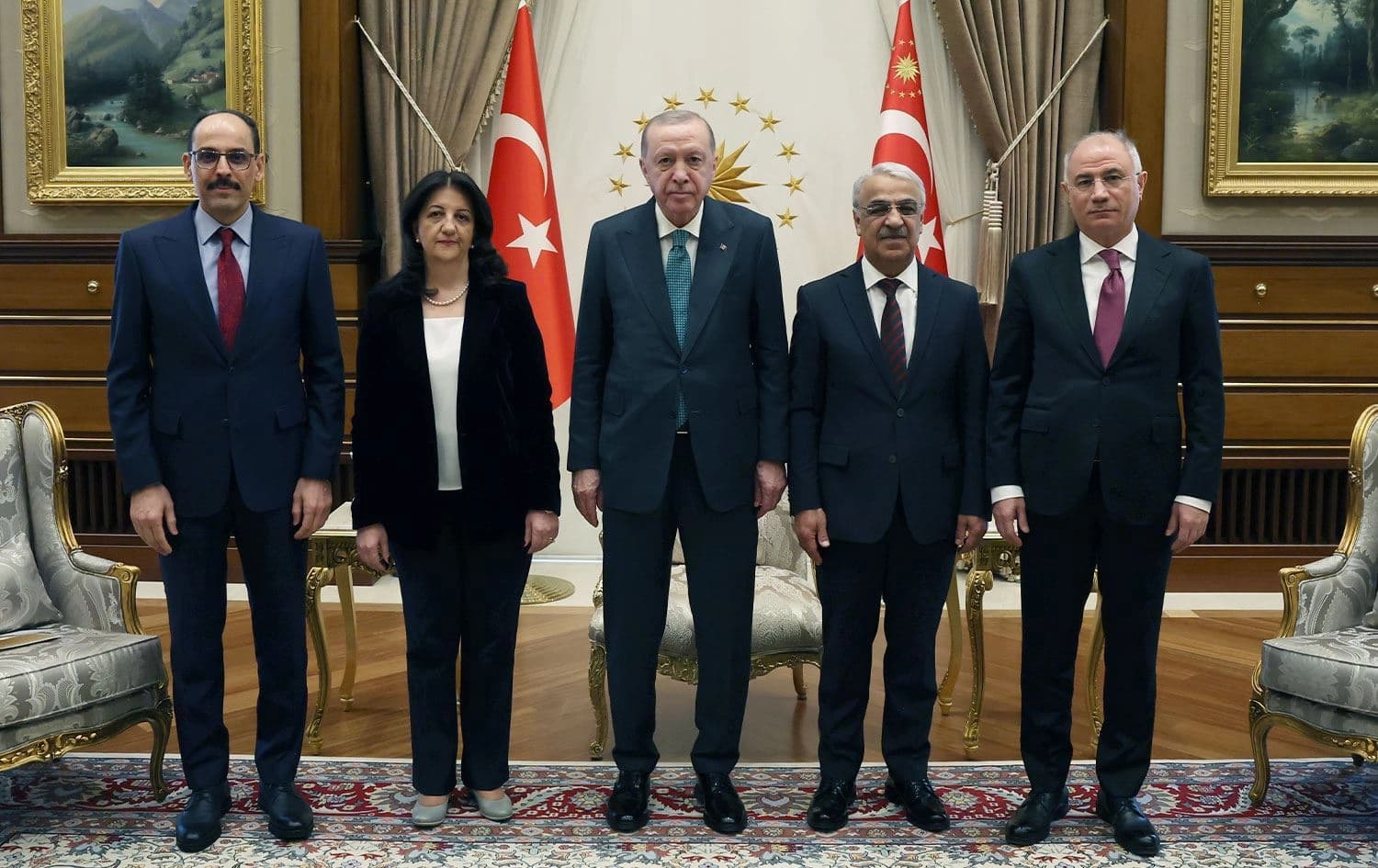 Heyeta Îmraliyê û Erdogan li hev civiyan / Wêne: AA
