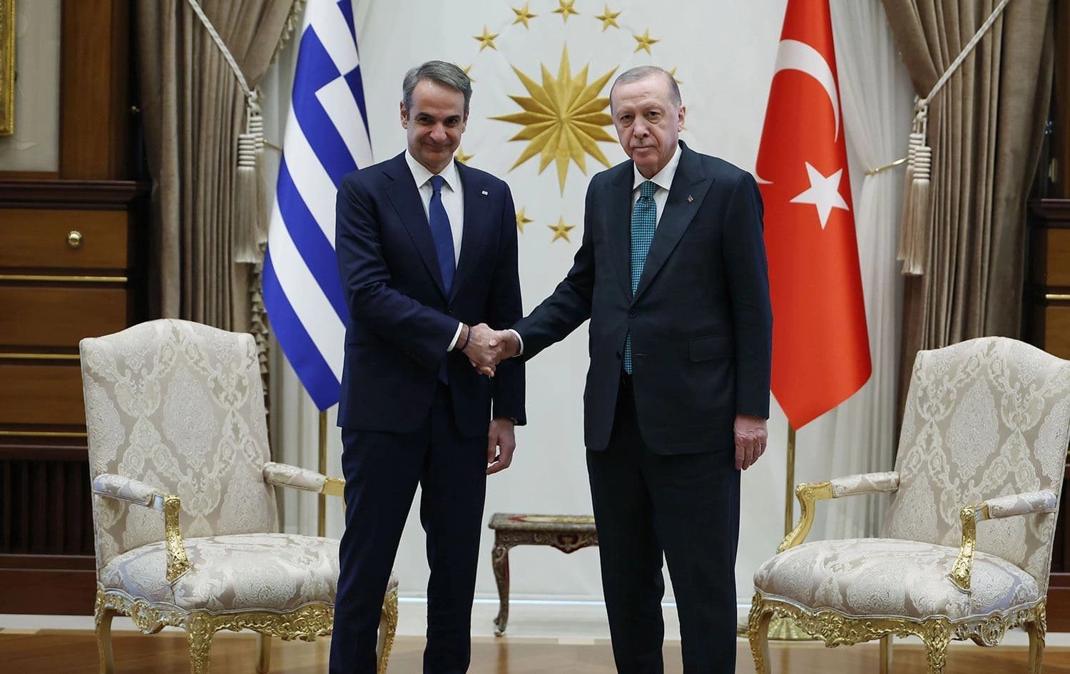 Erdogan û Mitsotakis li Enqereyê civiyan / Wêne: AA