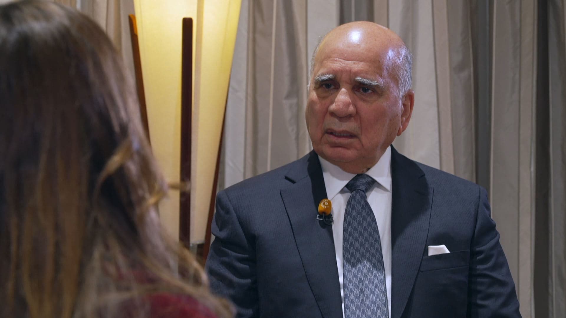 Iraqi FM Hussein speaking to Rudaw in Munich on February 14, 2026. 