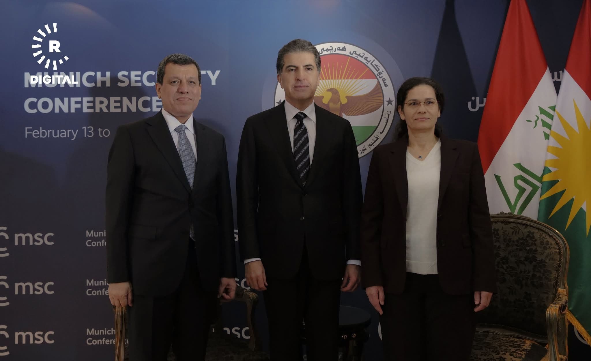 Neçirvan Barzani, Mazlum Abdi ve İlham Ahmed ile Münih'te görüştü