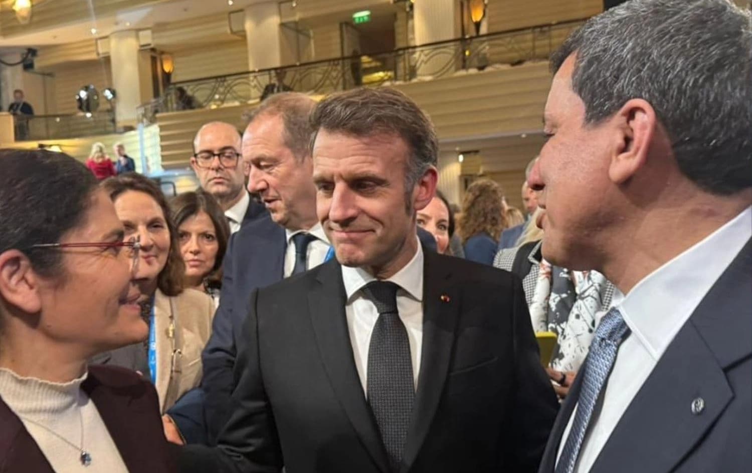 Hevdîtina Macron û Mezlûm Ebdî / Wêne: Ajans