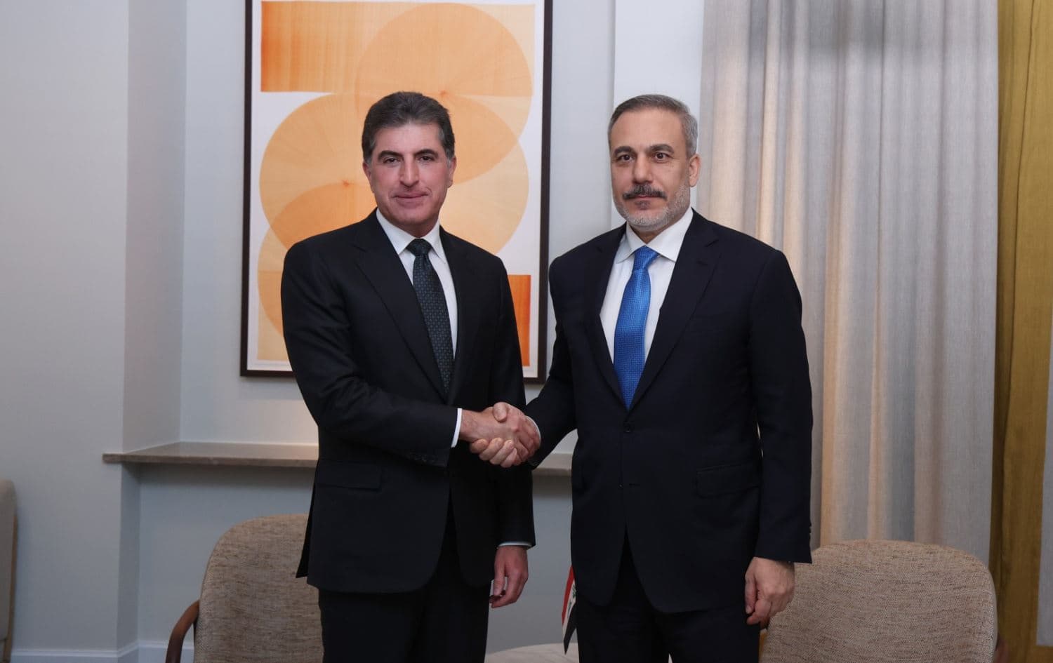 Kürdistan Bölgesi Başkanı Neçirvan Barzani ve Türkiye Dışişleri Bakanı Hakan Fidan / Foto: Arşiv