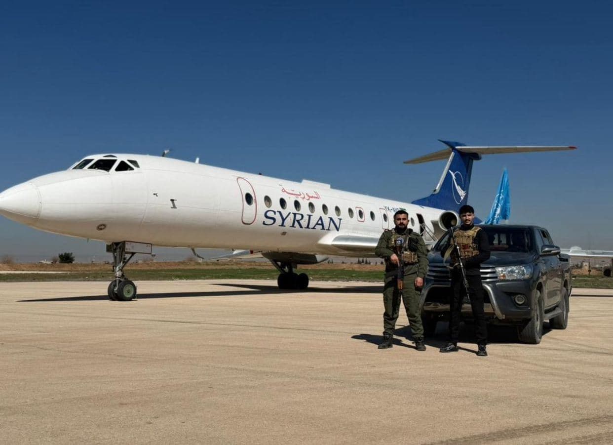 First plane landed at Qamishli airport on February 21, 2026 in over a year. Photo: Governor's office 