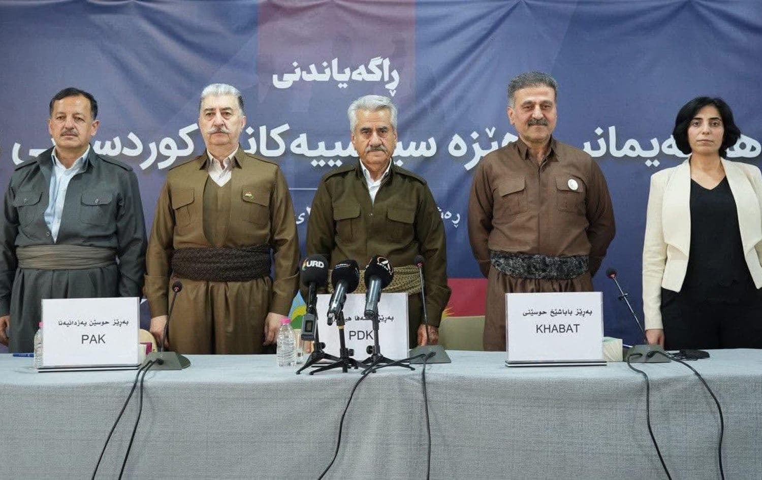 Representatives of the five Kurdish Iranian opposition parties on February 22, 2026. Photo: PJAK