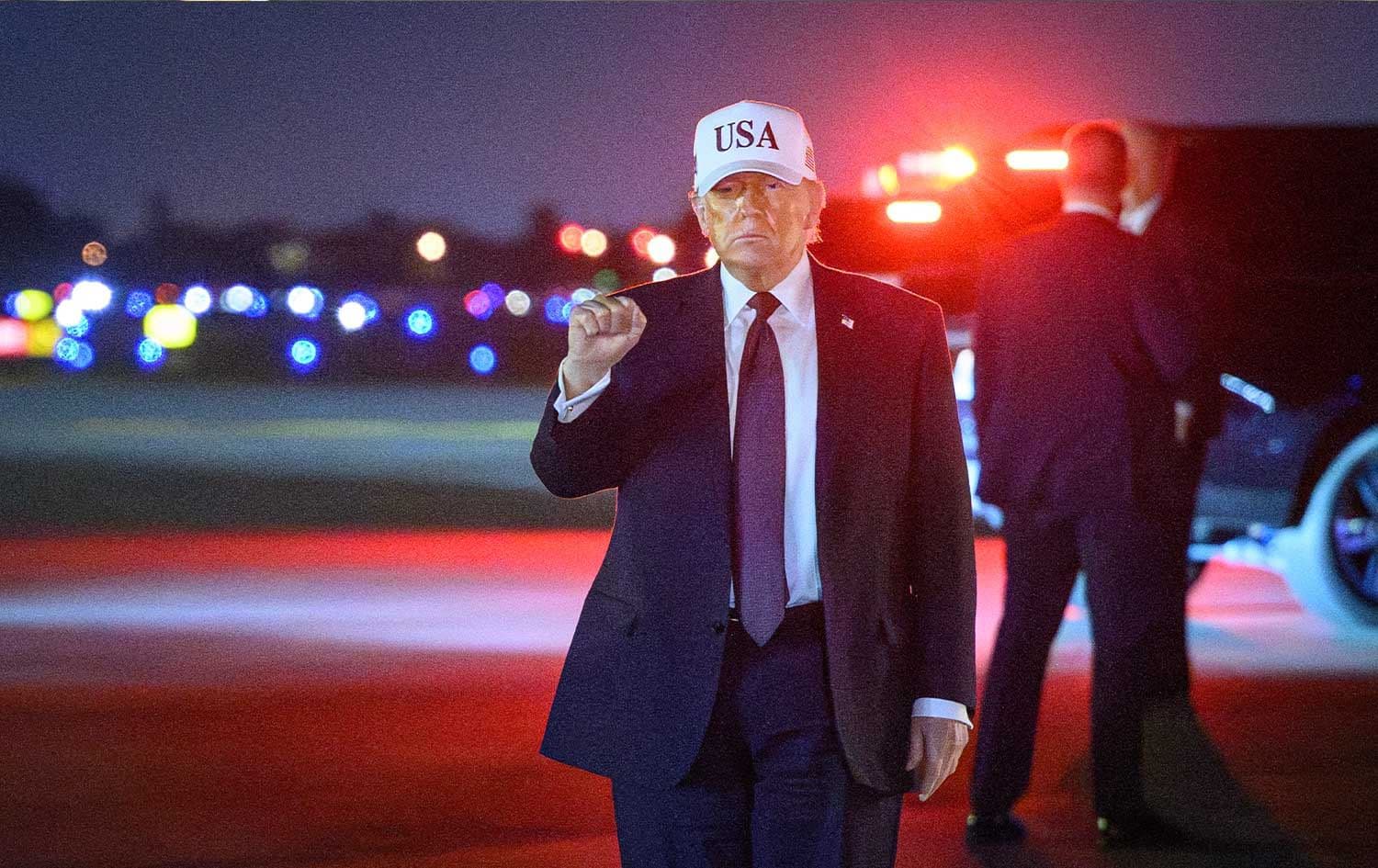 US President Donald Trump gestures as he arrives at Palm Beach International Airport in West Palm Beach, Florida on February 27, 2026. Photo: AFP