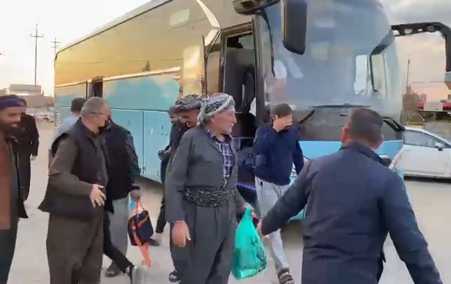 The pilgrims who returned to Kurdistan Region on March 1, 2026. 