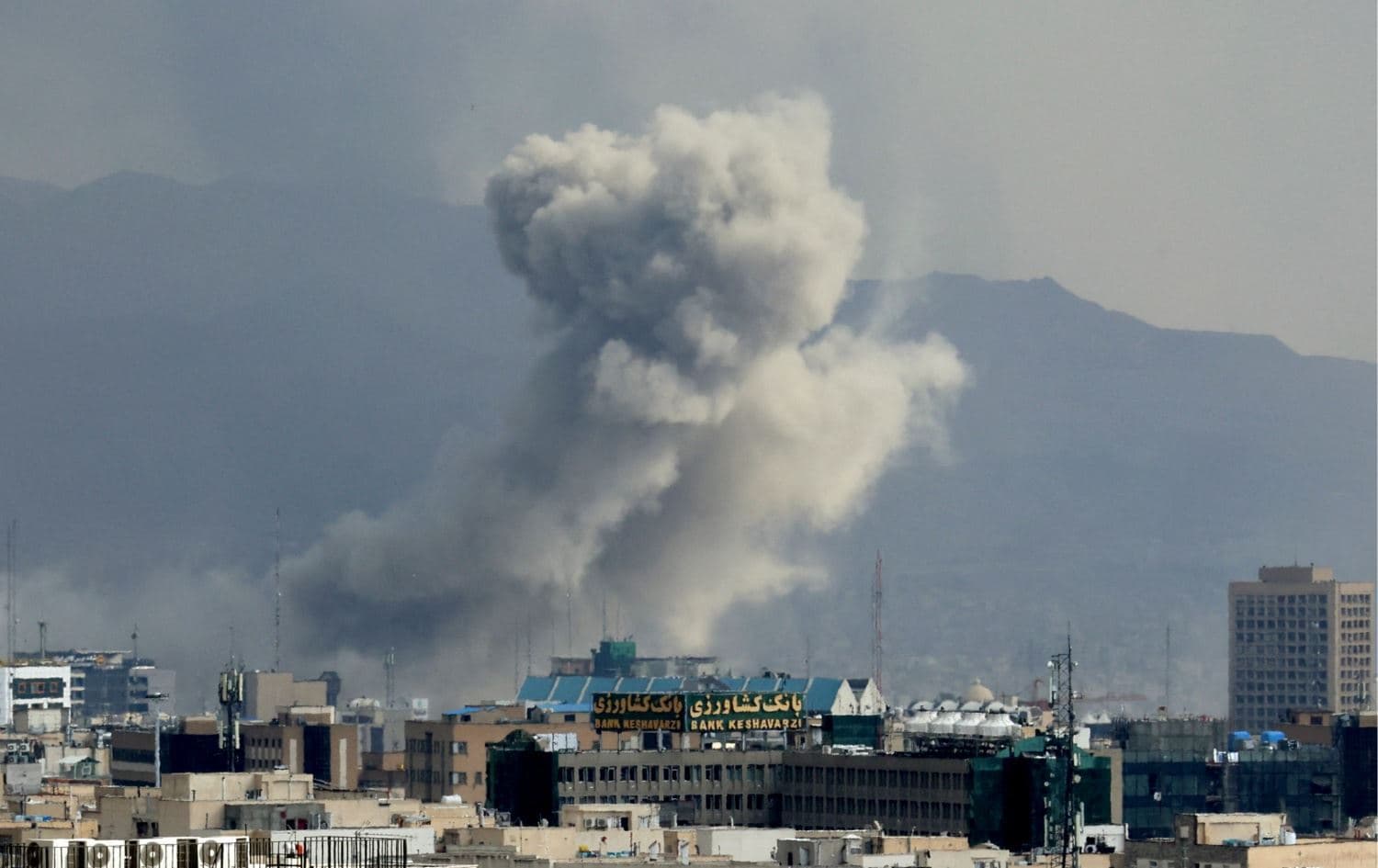 Dîmenê bombebarankirina Tehranê\ Wêne: AFP