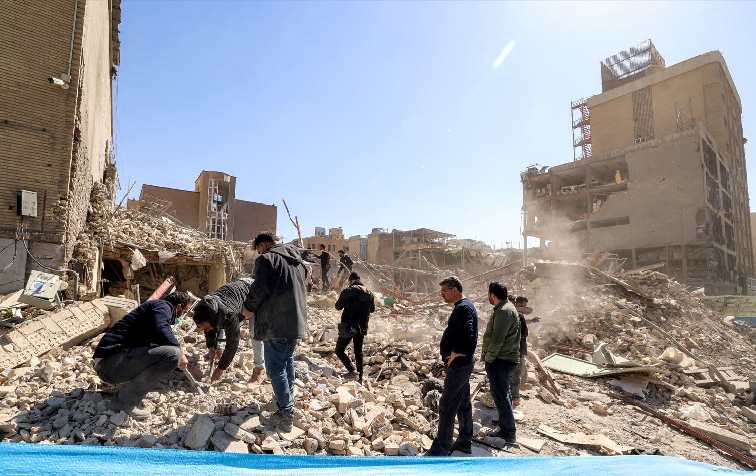 پاشماوەی هێرشێک لە تاران. وێنە: AFP 