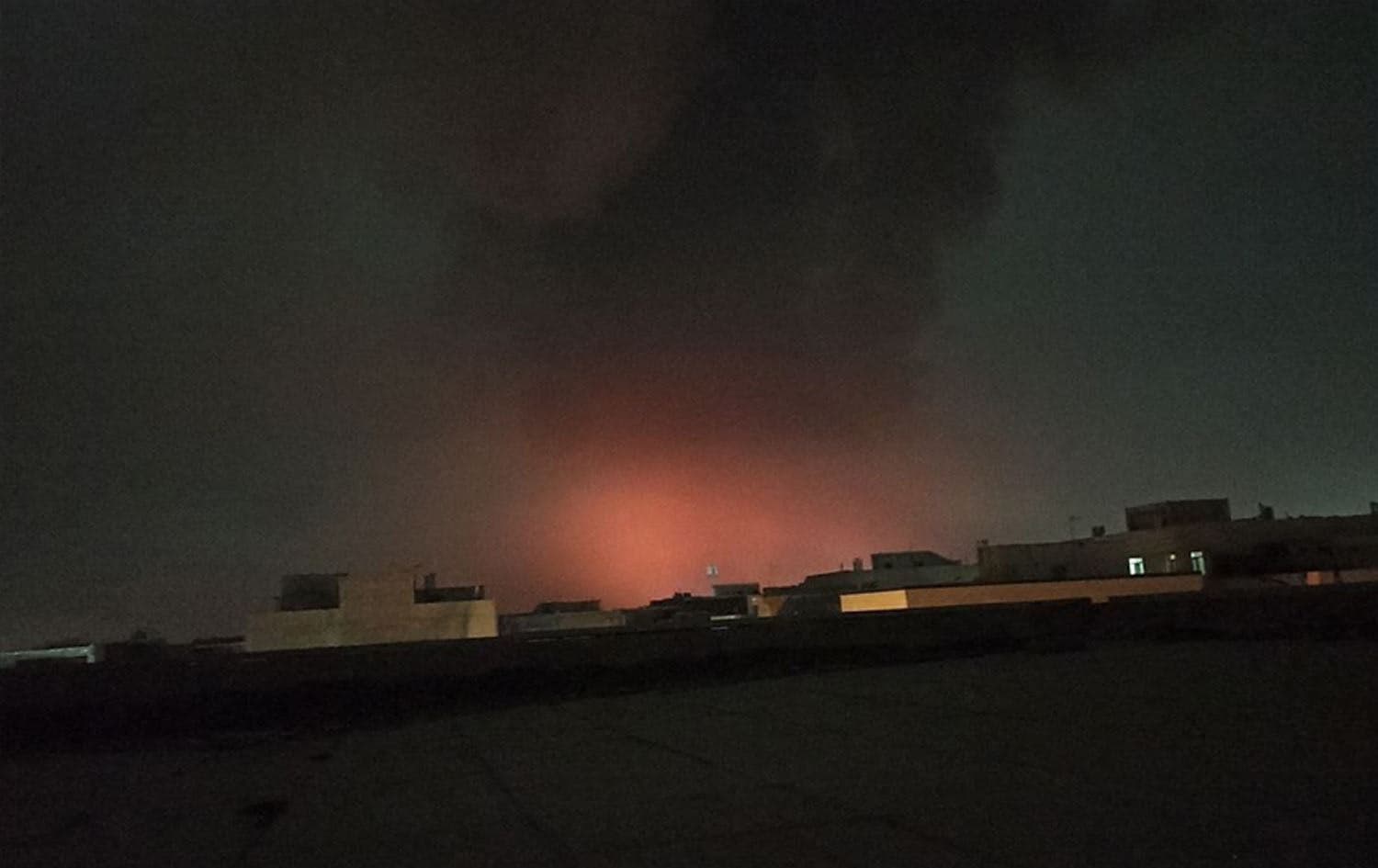 Footage shows smoke rising from the site where a drone was shot down in Sulaimani on March 7, 2026. Photo: Submitted
