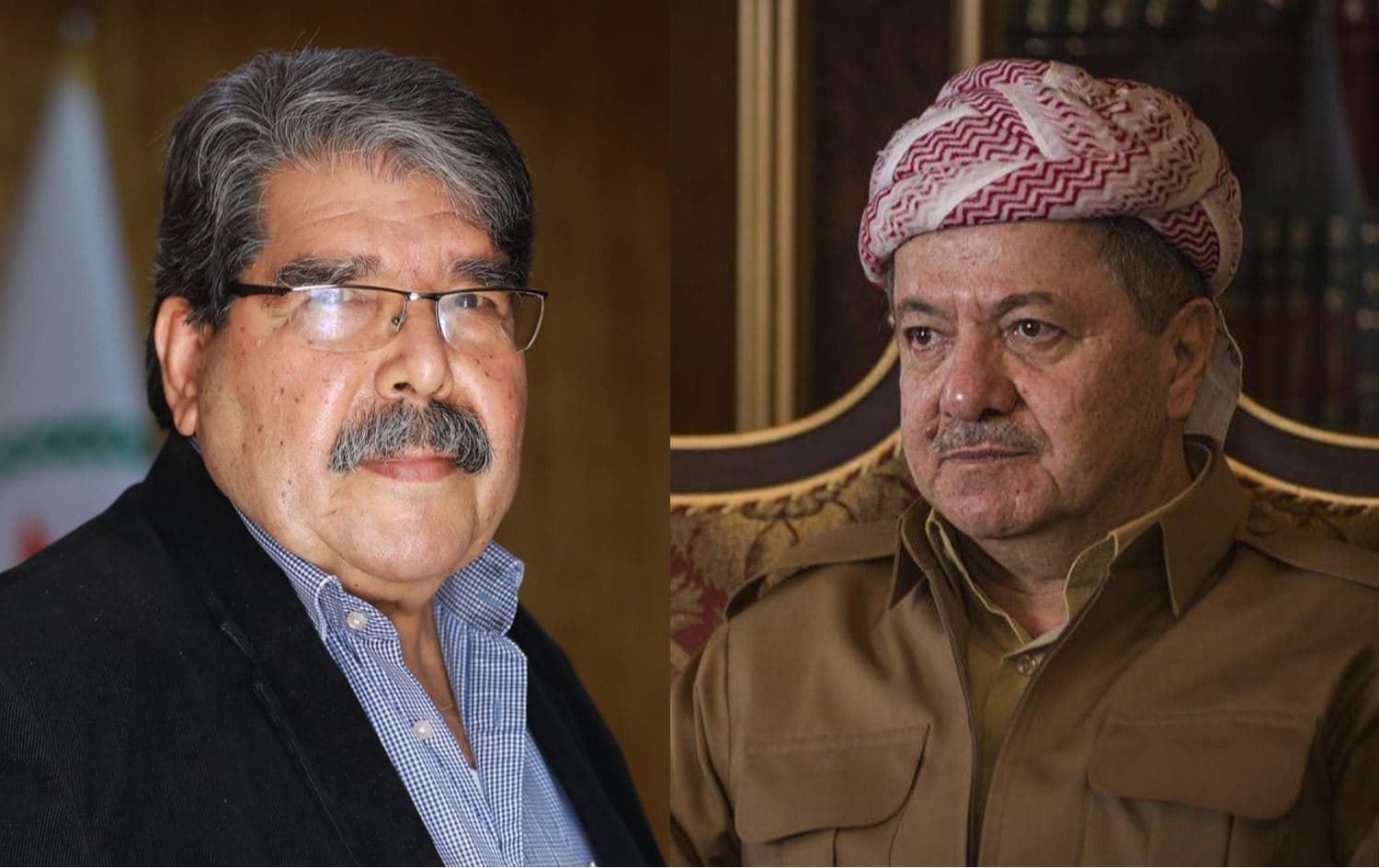 Salih Mislim û Serok Mesûd Barzanî / Wêne: Rûdaw