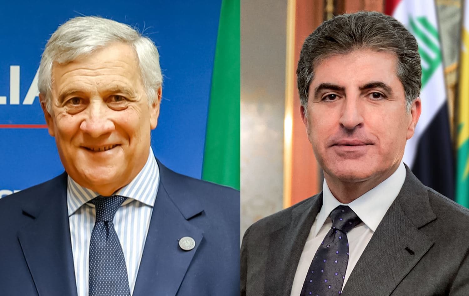 Antonio Tajani û Nêçîrvan Barzanî / Wêne: Serokatiya Herêma Kurdistanê