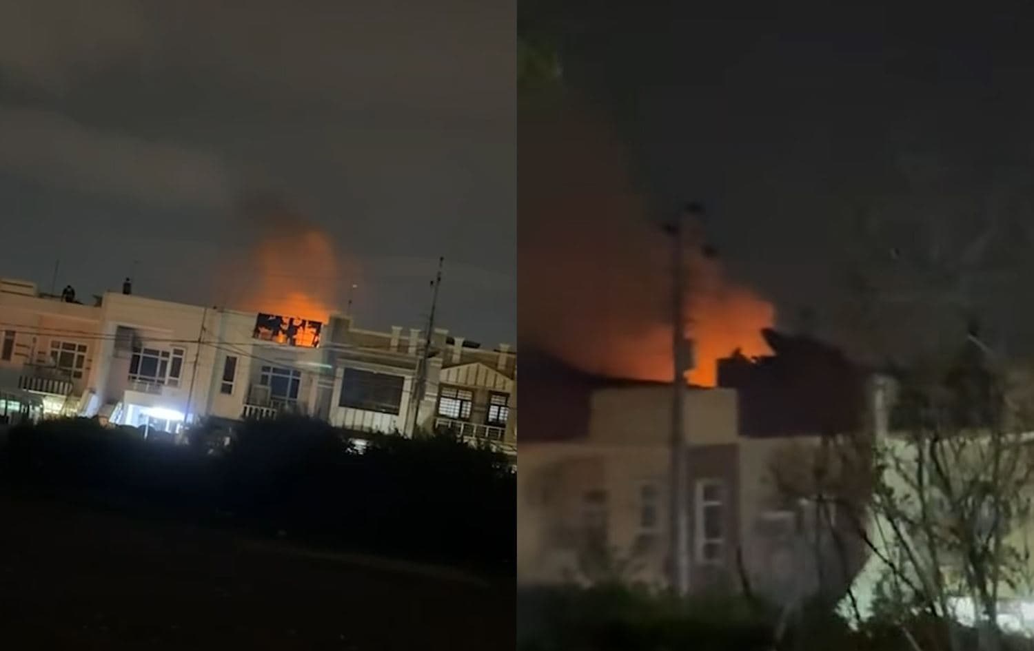 دیمەنی شوێنی کەوتنەخوارەوەی درۆنێک لە هەولێر