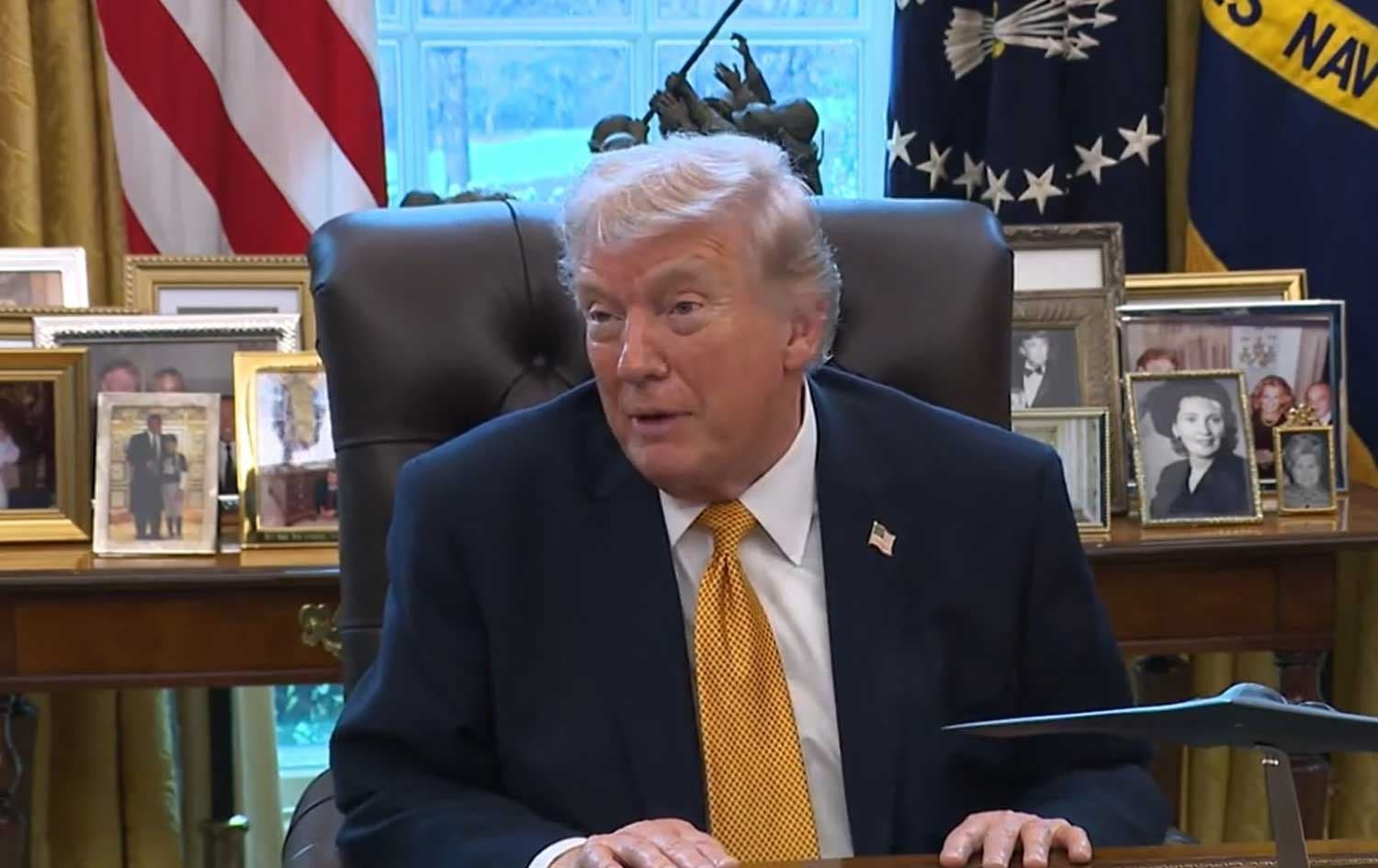 US President Donald Trump hold press conference at the White House on March 16, 2026. Photo: Screengrab/Rudaw